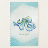 Waterverf Blue Octopus Planner (Voorkant)