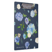 Waterverf Blue & Paars Hydrangeas Persoonlijk Klembord (Rechts)