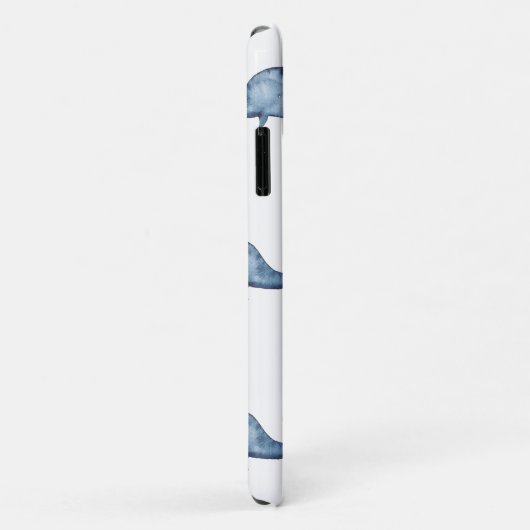 Waterverf Blue schattige walvis. Zeedieren Case-Mate iPhone Case (Achterkant/rechts)