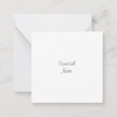 Waterverf Blue Snowflake Note Card Notitiekaartje (Achterkant)