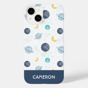 Waterverf Blue Space Planet Patroon Case-Mate iPhone 14 Hoesje