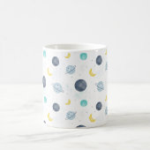 Waterverf Blue Space Planet Patroon Koffiemok (Center)