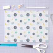 Waterverf Blue Space Planet Patroon Tissuepapier (Craft)