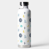 Waterverf Blue Space Planet Patroon Waterfles (Rechts)