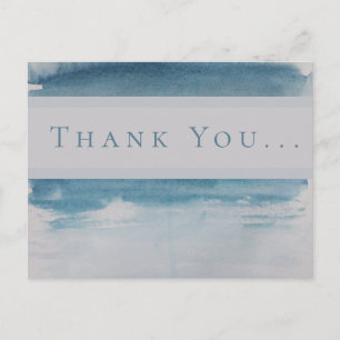 Waterverf Blue Splas Wedding Invitation Hartelijk Briefkaart