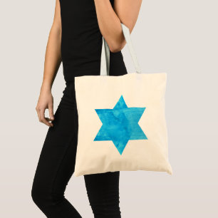 waterverf Blue Star van David Tote Bag