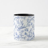 Waterverf Blue Toile de Jouy Bunny Mok (Midden)