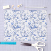 Waterverf Blue Toile de Jouy Paashaas Tissuepapier (Craft)
