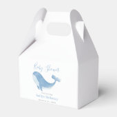 Waterverf Blue Whale Baby shower Bedankdoosjes (Achterkant)