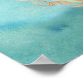 Waterverf Blue Whale ID368 Poster (Hoek)