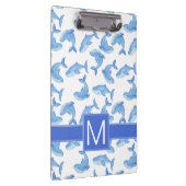 Waterverf Blue Whale Patroon Klembord (Rechts)
