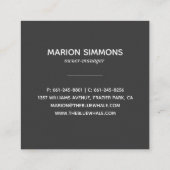 Waterverf Blue Whale Square Visitekaartje (Achterkant)