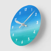 Waterverf Blue Zee Green Ocean Beach Ronde Klok (Hoek)