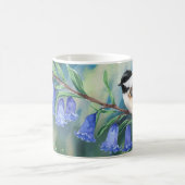 Waterverf Bluebells en Chickadee Koffiemok (Center)