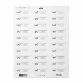 Waterverf Blueberries Fruit retouradres Etiket (Full Sheet)