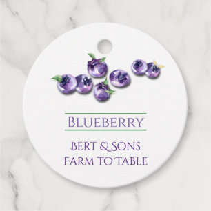 Waterverf Blueberries Product String Label
