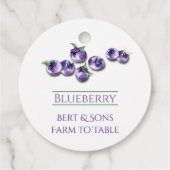 Waterverf Blueberries Product String Label (Achterkant)