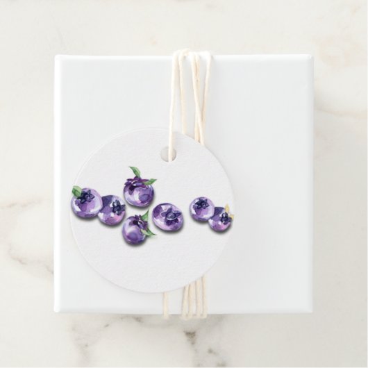 Waterverf Blueberries String Label (In situ)