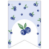 Waterverf Blueberry Boy Berry Swee Verjaardagsfees Vlaggetjes (Eerste vlag)