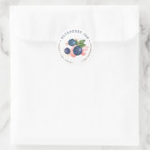 Waterverf Blueberry Jam Classic Round Sticker (Tas)