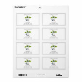 Waterverf Blueberry Jam Rechthoekig label (Full Sheet)