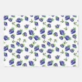 Waterverf Blueberry Pattern Wrapping Paper Sheets (Voorkant)