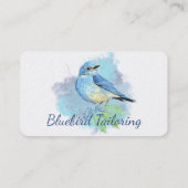 Waterverf Bluebird Custom Tailoring Sewing Visitekaartje (Achterkant)