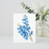 Waterverf Bluebonnets Briefkaart (Staand voorkant)