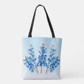 Waterverf Bluebonnets Tote Bag (Achterkant)