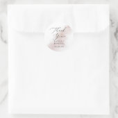 Waterverf Blush Bedankt voor je bruiloft voor Stic Ronde Sticker (Tas)