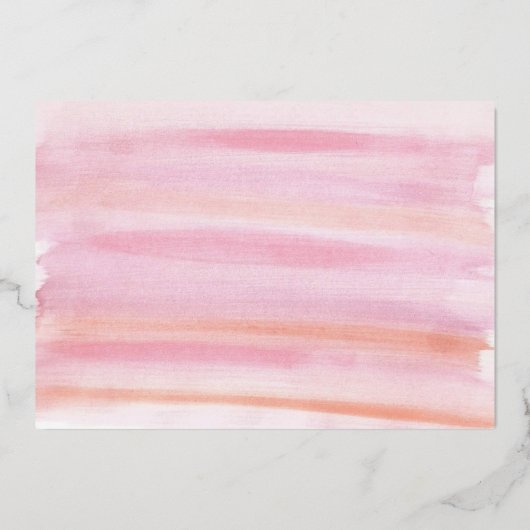 Waterverf Blush Bridal Party Folie Uitnodiging (Achterkant)