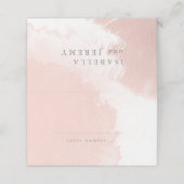 waterverf blush bruiloft ceremonietenkaart (Buitenkant ongevouwen)