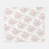 Waterverf Blush Dusty Rozen Fleece Blanket (Voorkant (Horizontaal))