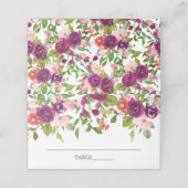 Waterverf Blush en Marsala Floral (Buitenkant ongevouwen)