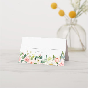 Waterverf Blush en White Flowers Wedding