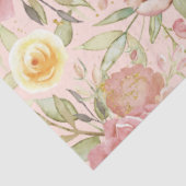 Waterverf Blush Floral Gold Glitter-decoupage Tissuepapier (Detail)