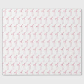 Waterverf Blush Pink Bow Cadeaupapier (Vlak)
