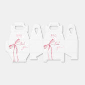 Waterverf Blush Pink Bow Verjaardag Dank u Bedankdoosjes (Uitgevouwen)