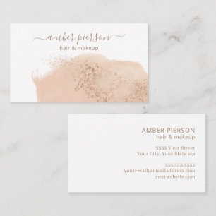 Waterverf Blush Pink en Gold Artistic Visitekaartje