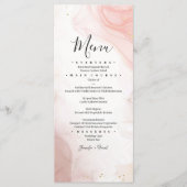 Waterverf Blush Pink Gold Ink Menu (Voorkant)