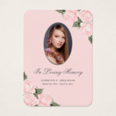 Waterverf Blush Pink Memorial Funeral Prayer Kaart (Voorkant)