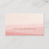 Waterverf | Blush Pink Modern Minimalist Visitekaartje (Voorkant)