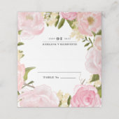 Waterverf Blush Pink Peonies Wedding (Buitenkant ongevouwen)