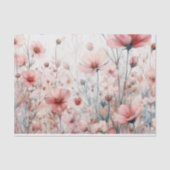  Waterverf Blush Pink Wildflower Decoupage Tissuepapier (Voorkant)