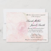 Waterverf Blush Roos Weddenschap Kaart (Voorkant)