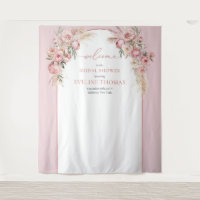 Waterverf blush roze bloemetjes boho Vrijgezellenf