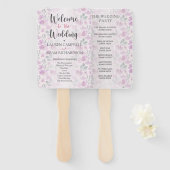 Waterverf Blush roze Handwaaier (Voorkant en achterkant)