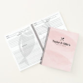  Waterverf Blush Roze Koppels Blank Recept Notitieboek (Binnen)