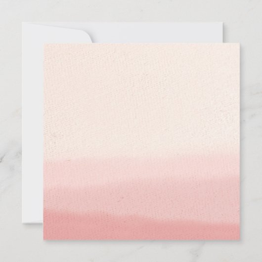 Waterverf Blush Roze Modern Minimalist Bedankt (Achterkant)