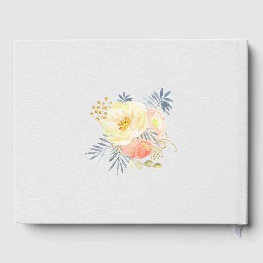 Waterverf Blush Roze Nummer 15 Bloemen Quinceanera Gastenboek (Achterkant)